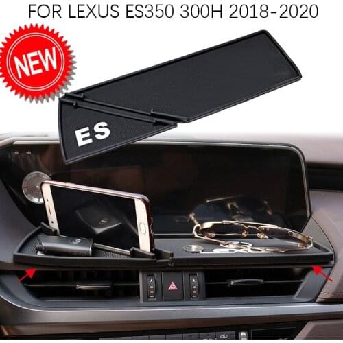 Black Anti-Slip Mat For Lexus ES350 300H 2018-2020 Interior GPS Navigation Non-slip Pad Mat Silica Gel