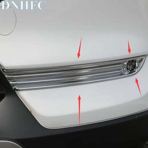 DNHFC ABS Chrome Front Fog Lamps Cover Trim Fog Lamp Shade Car Exterior Styling Accessories for Mazda CX-5 CX5 2017 2018