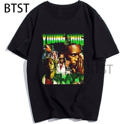 Young Thug Hip Hop Rap Unisex T-Shirt Men Women TShirt Graphic Simple Style Tshirts Summer Harajuku Fashion Cool Streetwear Tops