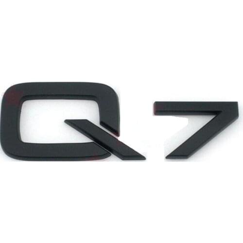Gloss Black Glossy Black " Q 7 " ABS Trunk Rear Number Letters Words Badge Emblem Decal Sticker for Audi Q7