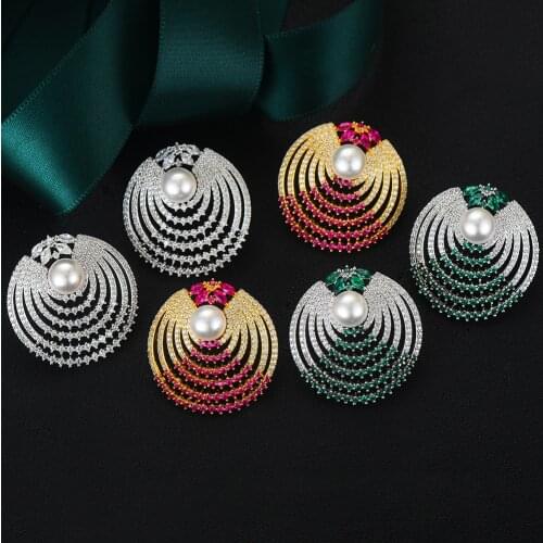 KellyBola Cute Sweet New Round Pearl Earrings Full Cubic Zirconia Bridal Wedding Women Girl Daily Party Jewelry New