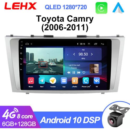 LEHX Android 9.0 Car Multimedia Player 2 din car radio for toyota camry 2007 2008 2009-2011with navigation car stereo head unit