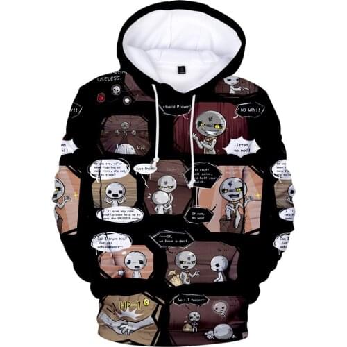 Kawaii 3-14 Years Children Hoodie Game The Binding Of Isaac Sweatshirts Funny Boy girl Kids Hoody Anime Cartoon Kids Sweatshirt
