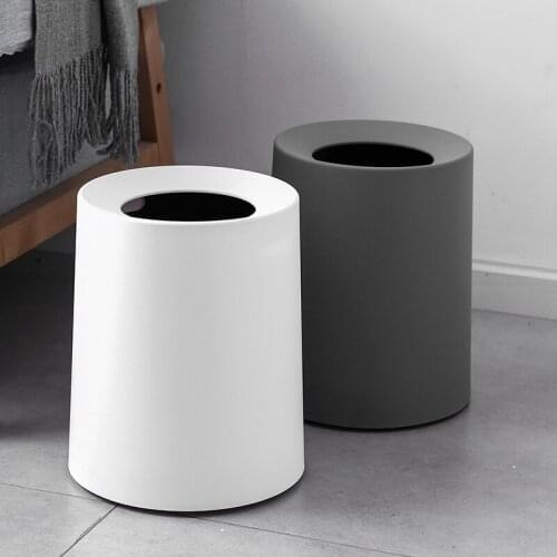 Nordic Cute Trash Can Mini Creative Bathroom Plastic Simple Office Waste Bin Kitchen Storage Cubo Basura Household Products 50