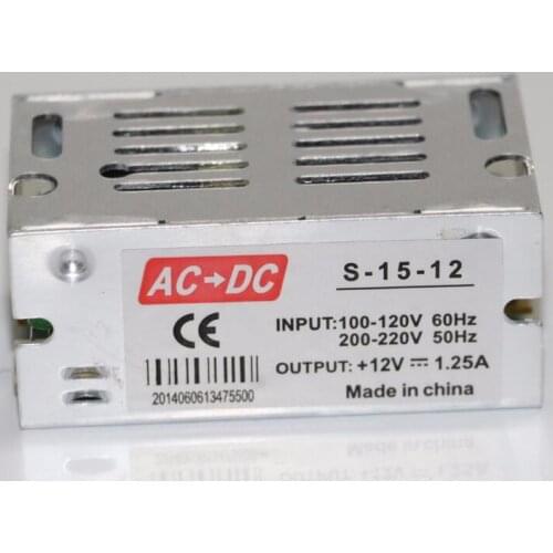 Mini Size LED Switching Power Supply 12V 1.25A 15W Lighting Transformer Power Adapter AC100V 110V 127V 220V to DC12V Led Driver