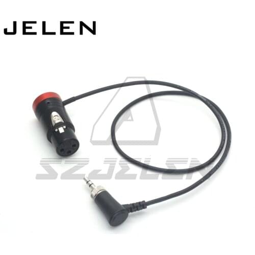Low-Profile XLR NEUTRIK 3pin XLR female to 3.5 Audio elbow with lock for Sennheiser ,Sony D11 Headphone return audio cable