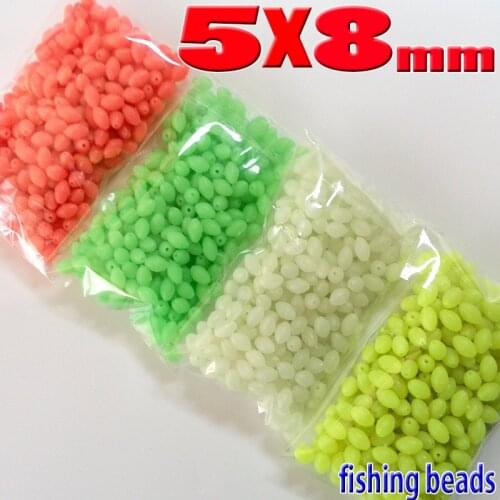 LURE floating float tackles oval soft fishing beads 4 colors size:5mm*8mm quantity:600pcs/lot hole diameter:1.2mm