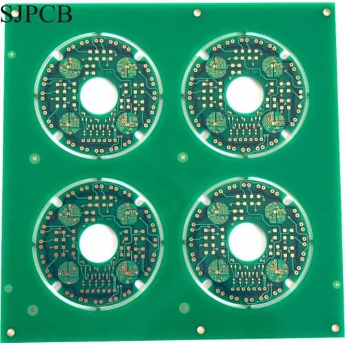 SJPCB ENIG Board Panel by Stamp Holes Connection No Buried or Blind Vias Beautiful Finished PWB