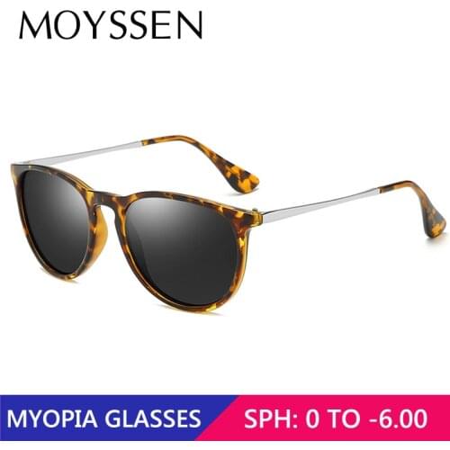 Men Classic Brand Design Polarized Mirror Lens Sunglasses Women Retro Round Frame Myopia Prescription Customized Sun Glasses