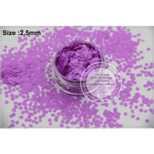 TCF503 Neon Purple Colors 2.5mm size solvent resistant glitter for nail Art nail Polish or other DIY decoration