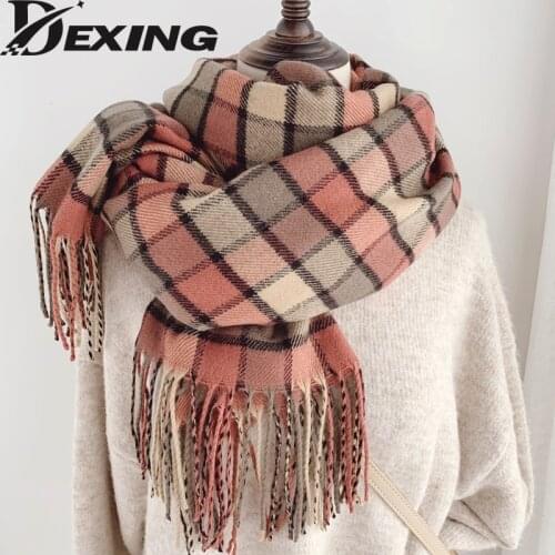 Plaid Scarf Hijabs Tassels Women Shawls Muslim Head Wraps Large Size Fashion Head Scarves 1PC Retail 200*60cm