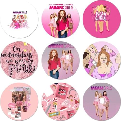 58mm Mean Girls Icons Pins Badge Decoration Brooches Metal Badges For Backpack Decoration