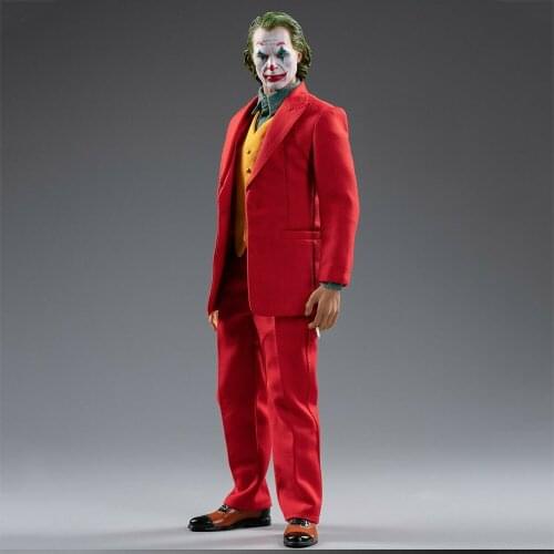 1/6 scale joker Action figure Suit Edition Clown Prequel Red Suit Makeup Head Sculpt With Mask Set F 12" Dolls Toy Collection