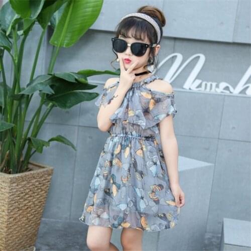 2021 Summer Dresses For Girls Fashion Floral Girls Dress Casual Style Teenage Girl Costume Kids Tutu Dress 5 6 7 8 9 10 12 Years