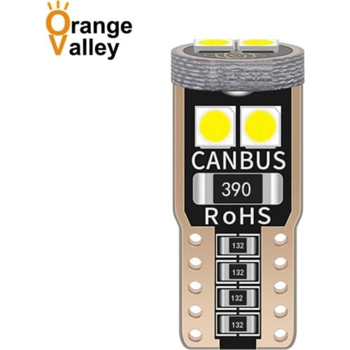 500PCS T10 Led W5W Led Bulbs 168 194 6 SMD 3030 LED Dome Reading Lamp License Plate Light Car Interior Lights Auto DC 12V