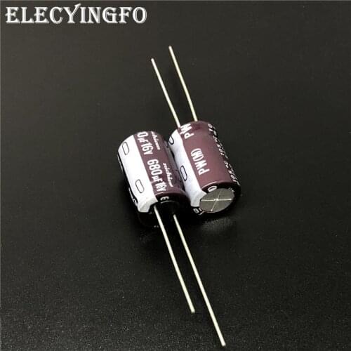 10pcs/100pcs 680uF 16V NICHICON PW Series 10x16mm Low Impedance Long Life 16V680uF Aluminum Electrolytic capacitor