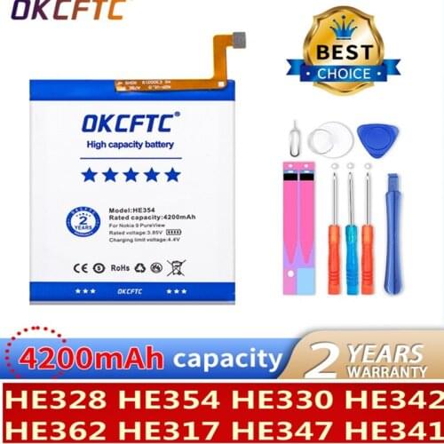 Phone Battery HE328 HE354 HE330 HE342 HE362 HE317 HE347 HE341 For Nokia 6 7 PLUS 8 2018 9 Pure View X71 TA-1029 TA-1032 battery