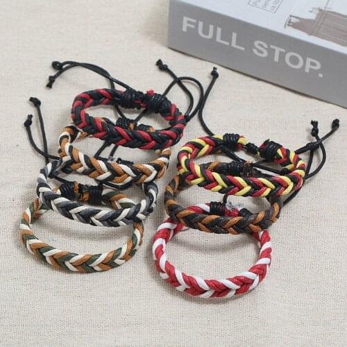 Handmade Waterproof Wax Rope Friendship Bracelet Fashion Chic Charm Jewelry Gift Couple Braided Bracelet