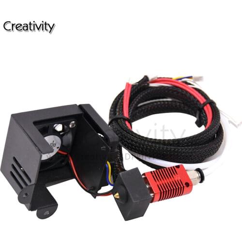 CR-10 Ender3 Nozzle Fan kit 3D Printer Hotend Kit Extruder Kit with 0.4 Nozzle Heating Block Double Fans Cover Air Connections