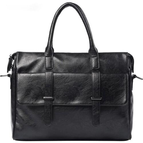 PU Leather Business Bag Mens Vintage Mens ShoulderCrossbody bag tote Handbag Laptop Bag Fashion Luxury shoulder bag