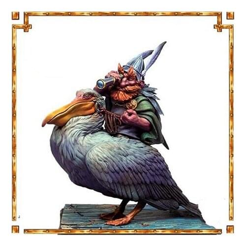 Resin Figure 1/22 ancient warrior High 8cm long 10cm Model Unassambled Unpainted Figure Building Kit