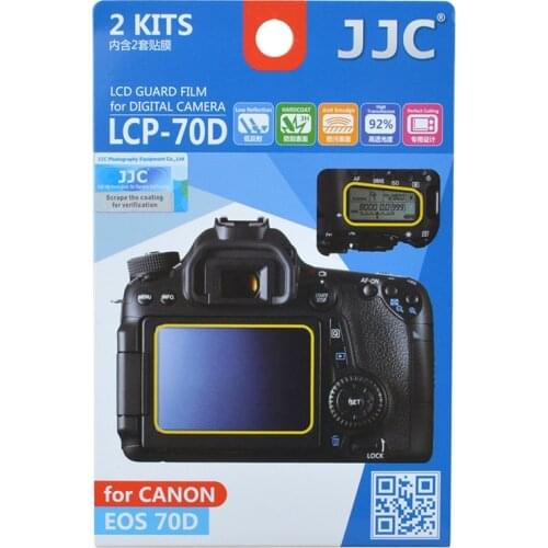 JJC 2PCS 70D/80D LCD Guard Film Screen Protector for Canon