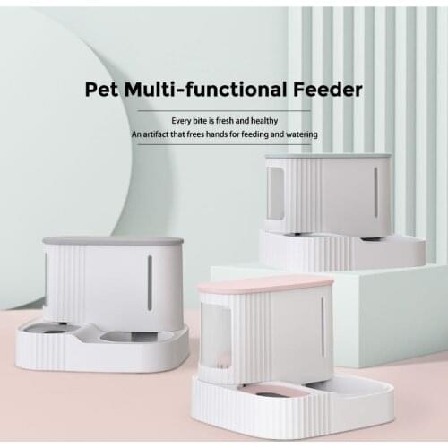 Cat feeder kibble automatic dispenser bowls and drinkers feed and bowls storage high Designed pets Bowl for cats accessories