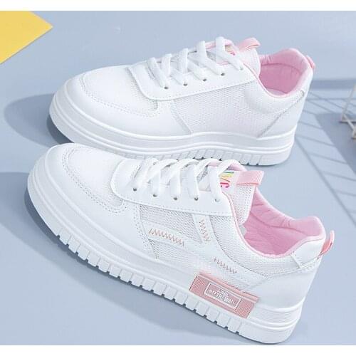 Outdoor Women Shoes PU Leather Women Platform Sneakers Ladies Running Shoes Breathable Sports Shoes Non-slip Women Jogging Shoes