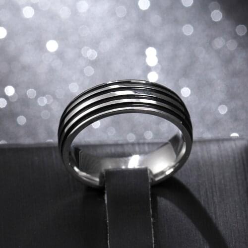 MOREDEAR Never Fade 6mm Titanium Ring Vintage Light Polish Silver Color Rings For Men Women 316L Stainless Steel Charms
