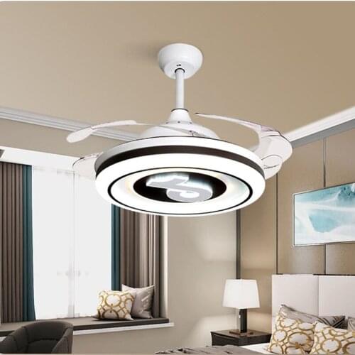 Invisible fan lamp ceiling fan family living room dining room bedroom ceiling Bluetooth audio live fan frequency conversion