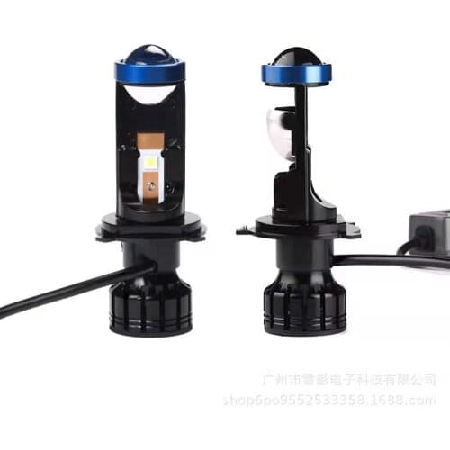 Pair Car Headlight H4 H7 LED Bulbs High Low Beam Canbus H7 H4 LED Mini LED Projector Lens Turbo Fan Lamp Auto 12V 10000LM LHD