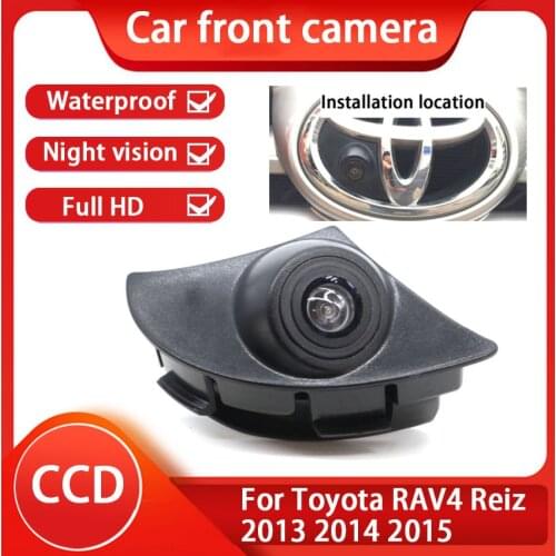 Parking Accessories Logo Car Front Camera For Toyota RAV4 Reiz 2013 2014 2015 Waterproof Night Vision CCD HD + high quality