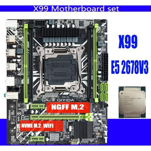Qiyida X99 motherboard set with Xeon E5 2678 V3 LGA2011-3 CPU LGA2011-3 motherboard X99 motherboard NF