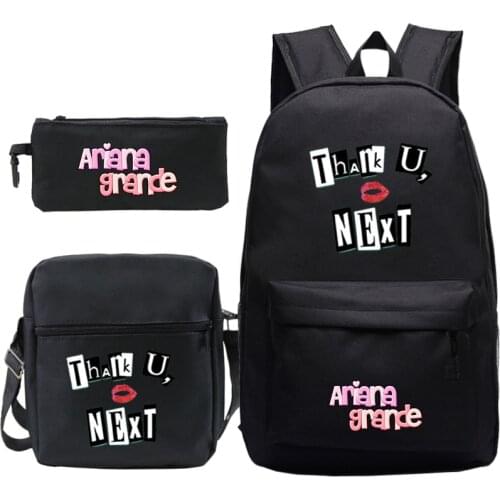 Ariana Grande Backpack Kids Bookbag Women Knapsack 3 Pcs/Set Book Rucksack Boys Girls School Bags Female Mochilas