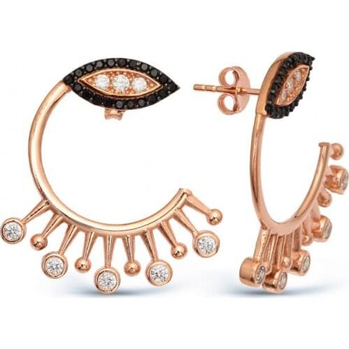 Argentum Concept-Silver Design Eye Earrings