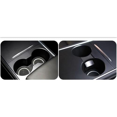 Water Cup Slot Stabilizer For Tesla Model 3 Model Y 2021 Car Slip Limit Clip Turn Fur Car Cups Holder Limiter Auto Accessories
