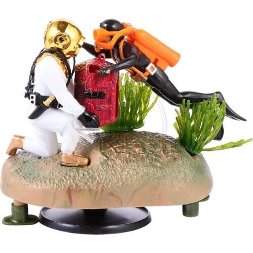 1pc Treasure Ornament Lifelike Fish Shelter Fish Tank Decor Diver Craft for Aquarium Desk