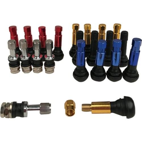 8PCS 20PCS Chrome Aluminium Iron Snap-in Tubeless Wheel Rubber Bolt-in Tyre Tire Valve Stems Dust Caps Valve Stems caps