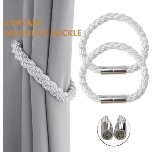 1Pc European Style Wrought Iron Magnet Curtain Buckle Simple Curtain Bandage Free Punching Home Creative Curtain Accessories