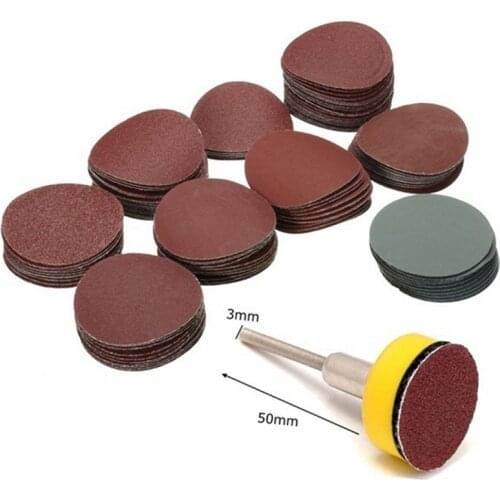 100pcs 25mm High Quality Sanding Discs + 1" Abrasives Hook & Loop Backer Plate + 1/8inch Shank Set For Polishing Tools
