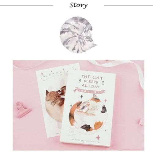30pcs/lot Cartoon Kawaii Fat Cat Postcard 'The Cat Sleep All Day Postcards Creative Wedding Greeting Party Gift School Office