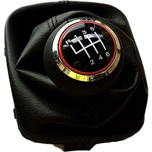 5 Speed 6 Speed Manual MT Car Gear Shift Knob With Gear Shift Collars Cover Boot For Audi A3 S3 8P