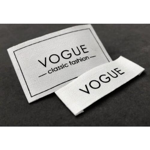 ZeQi customize big size 4x6cm blacken cottonprinted sewing tags for kids garment custom clothing main labels