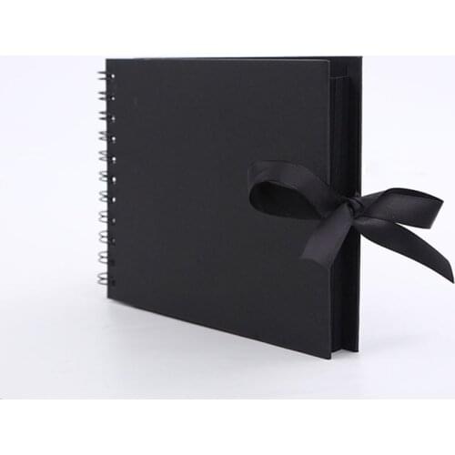 Photo Album DIY 30 Pieces of Souvenir Album Bow Ribbon Handmade Photo Album Retro Kraft Paper Scrapbook Polaroid Photo Album