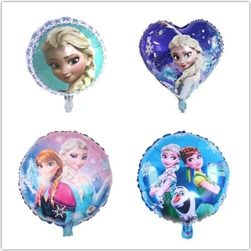 Disney Frozen Theme 18 inch Baby Shower Party Aluminium Foil Balloons Decoration Balloons Rotate Balloon Kids Birthday Supplies