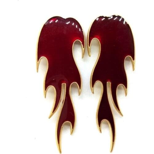 European and American fashion style, retro, hollow and simple, classic and all-in-one red mesh Earrings a46-1