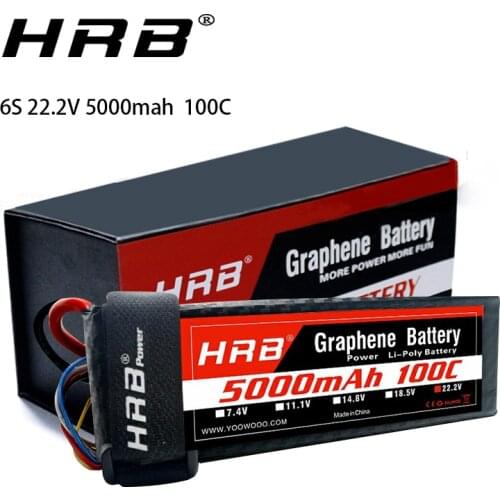 HRB Graphene Battery 6S 22.2V 5000mah 100C 200C XT60-T connector Lipo Battery for goblin trex 600 helicopter RC Car Boat Drones