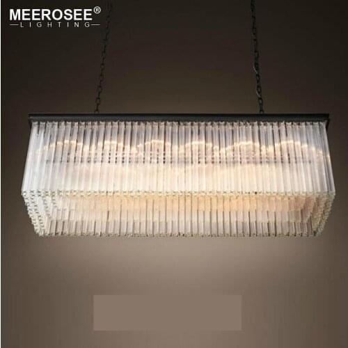 Good K9 Crystal Chandelier Light Fixture Rectangle Round Hanging Lustre Lamparas for Living room Dining room Restaurant Cafe