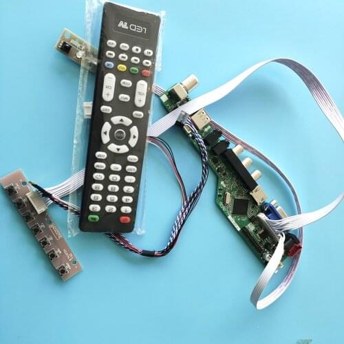 Kit for LP140WH4(TL)(B1) 14" remote VGA HDMI USB 40pin LVDS Controller board driver TV AV 1366X768 Screen panel LCD LED