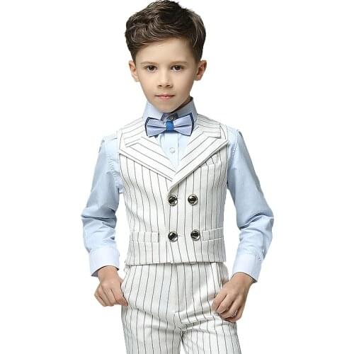 2019 summer boys suits formal kids wedding costume blazer suit brand flower boys tuxedos baby boys school uniform suit